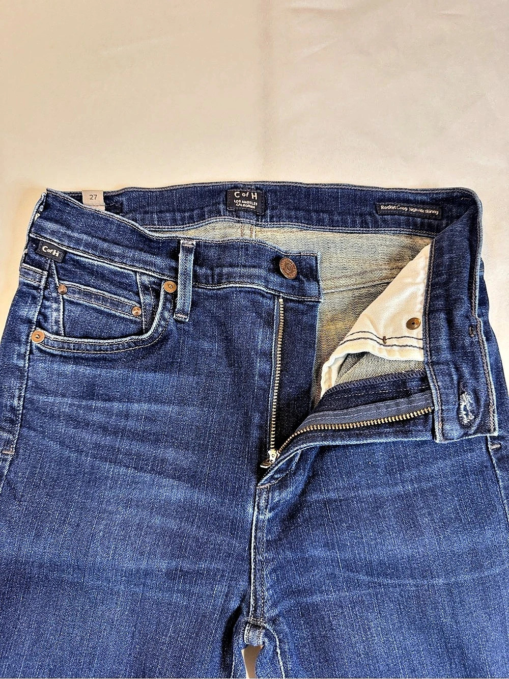 Citizens of Humanity Rocket Crop High Rise Skinny Jeans – Dark Wash – Size 27 - Picture 6 of 8
